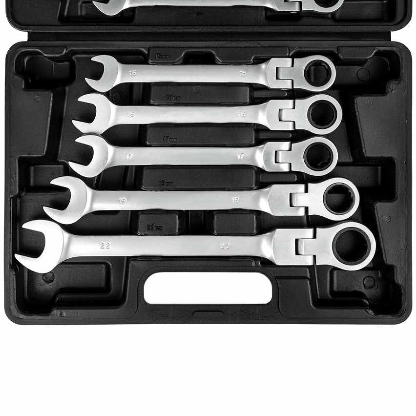 New 😉 Tectake Coffret à Outils, 12 Clés à Cliquet Acier Chrome Vanadium 🛒 2 New 😉 Tectake Coffret à Outils, 12 Clés à Cliquet Acier Chrome Vanadium 🛒 – Image 2