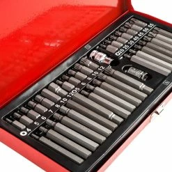 Best deal 🧨 Tectake Boite avec 40 Pièces, Douilles et Embouts Torx 🧨 -Pas Cher Facom Magasin 4260505444105 5