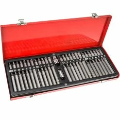 Coupon 🎁 Tectake Coffret avec 54 Pièces, Douilles et Embouts Torx 😍