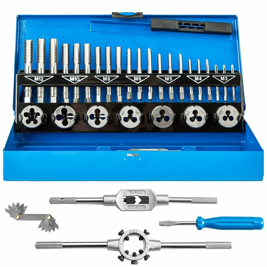 Best Pirce 🥰 Tectake Coffret avec 32 Pièces, Tarauds et Filières en Acier Carbone 🔔 1 Best Pirce 🥰 Tectake Coffret avec 32 Pièces, Tarauds et Filières en Acier Carbone 🔔