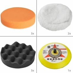 Wholesale 🔔 Tectake Lustreuse Polisseuse Rectifieuse Excentrique 710W avec valise - 16 pièces avec polish 🤩 -Pas Cher Facom Magasin 4260517461008 4