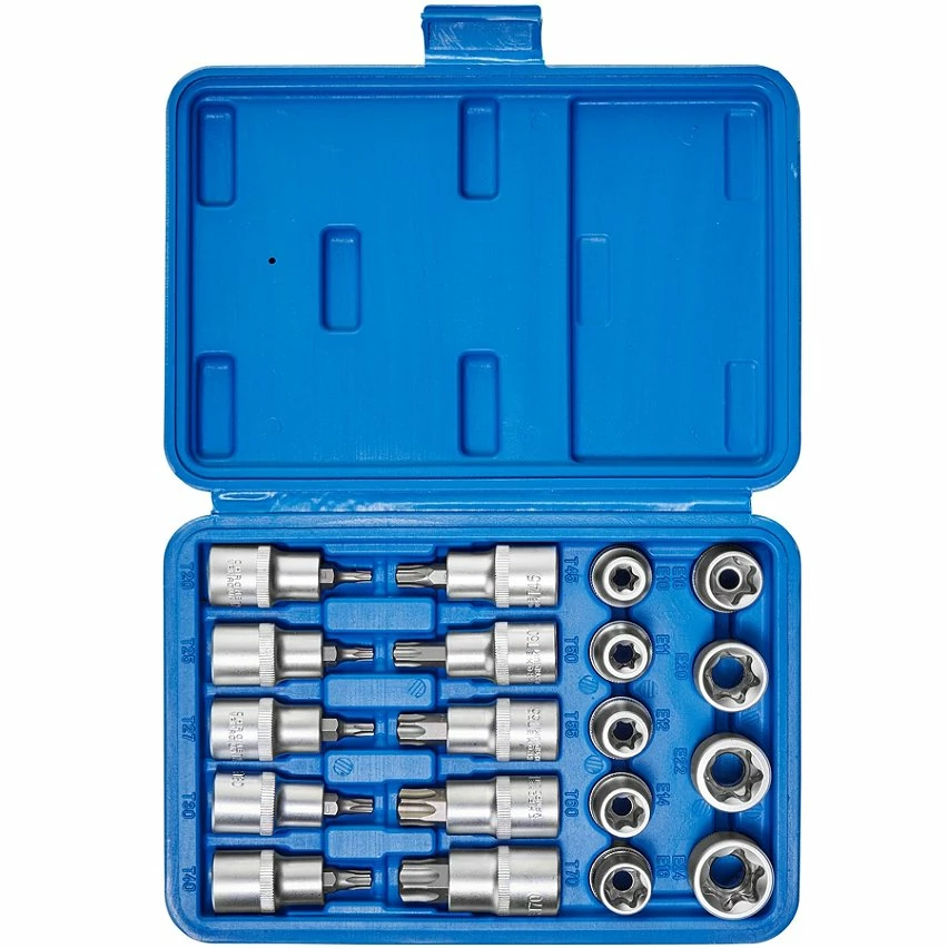 Hot Sale 🎁 Tectake Coffret Douilles Embouts Torx 19 Pièces ✔️ 3 Hot Sale 🎁 Tectake Coffret Douilles Embouts Torx 19 Pièces ✔️ – Image 3