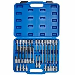 Outlet ✨ Tectake Ensemble de clé à douille embouts torx mâle longues / courtes 32 pcs 🌟 -Pas Cher Facom Magasin 4260541020295 3