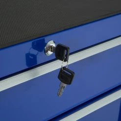 New 🧨 Tectake Servante d'atelier 5 tiroirs - bleu 🌟 -Pas Cher Facom Magasin 4260552084606 4