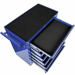 Flash Sale 👍 Tectake Servante d'atelier 7 tiroirs - bleu 💯 -Pas Cher Facom Magasin 4260552084637 3