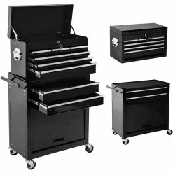 Buy 🎁 Tectake Servante d'atelier 8 tiroirs - noir 🔥 -Pas Cher Facom Magasin 4260552084651 6