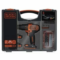 Best reviews of 👍 Black & Decker Perceuse à percussion sans fil 18V 2 batteries Li-Ion 1.5 Ah + 160 accessoires Black+Decker BDCHD18BOA 😉 -Pas Cher Facom Magasin 5035048657478 3