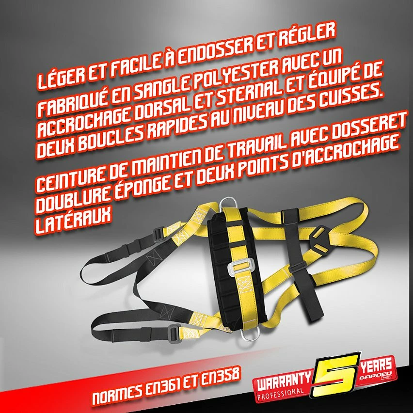Best Pirce ⌛ Gardeo Pro Harnais anti chute 😍 3 Best Pirce ⌛ Gardeo Pro Harnais anti chute 😍 – Image 3