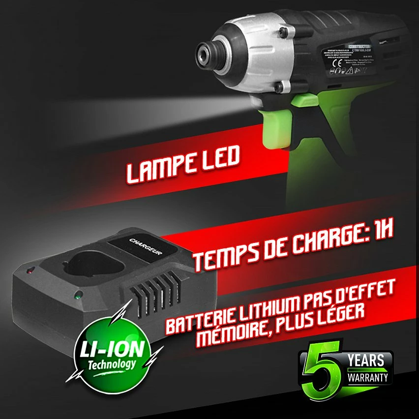 Budget 🔔 Constructor Visseuse à chocs sans fil 10.8V 1.3Ah Lithium 🌟 3 Budget 🔔 Constructor Visseuse à chocs sans fil 10.8V 1.3Ah Lithium 🌟 – Image 3