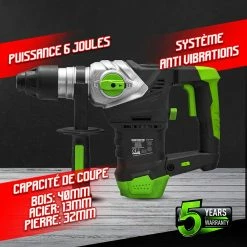 Cheap 👍 Marteau perforateur 1500W - 6 joules - Vitesse variable - avec coffret Constructor 👏 -Pas Cher Facom Magasin 5411074182618 3