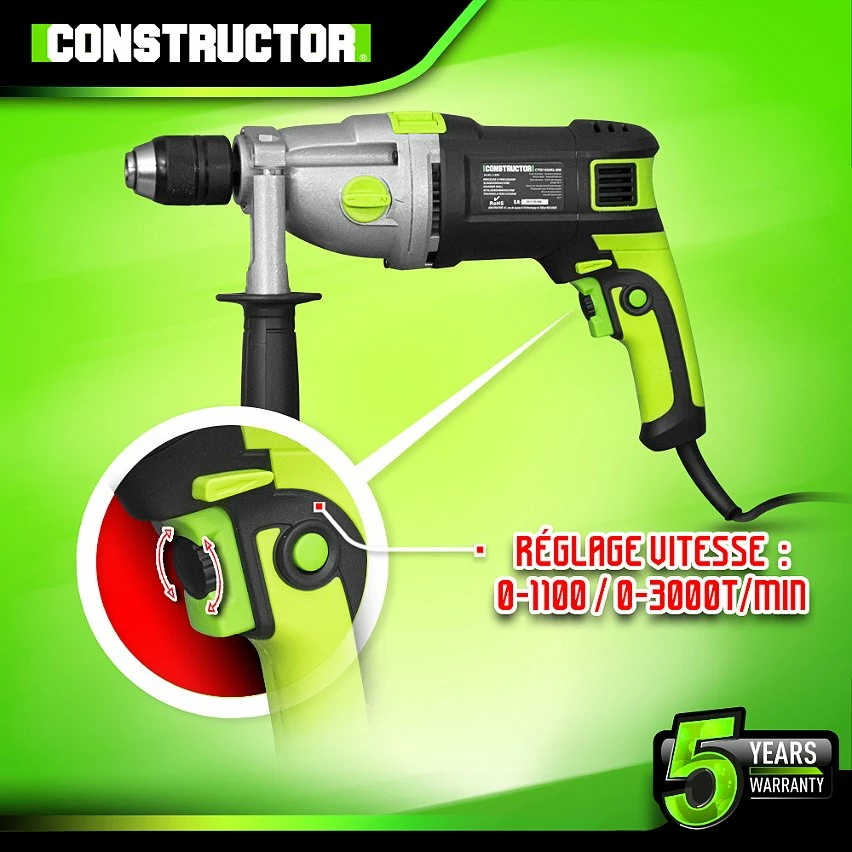 Hot Sale ✔️ Constructor Perceuse à percussion 1050W mandrin auto. 13mm 🎉 3 Hot Sale ✔️ Constructor Perceuse à percussion 1050W mandrin auto. 13mm 🎉 – Image 3