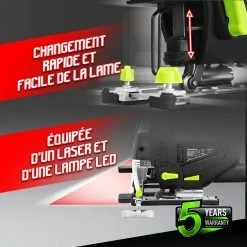 New 🥰 Scie sauteuse pendulaire 800W - Laser - Coffret de rangement - Constructor 👍 8 New 🥰 Scie sauteuse pendulaire 800W - Laser - Coffret de rangement - Constructor 👍 -Pas Cher Facom Magasin 5411074188368 4