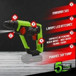 Flash Sale ⌛ Constructor Marteau perforateur sans fil 20V - Sans batterie 🎁 -Pas Cher Facom Magasin 5411074193577 3