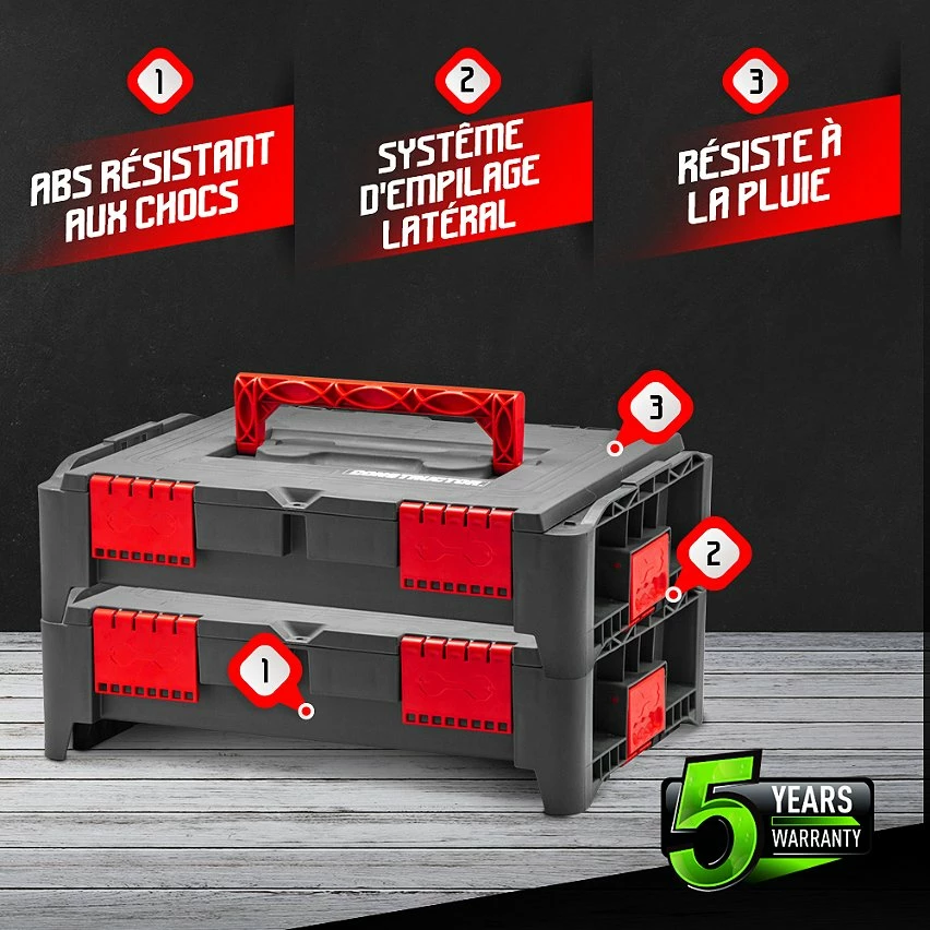 Coupon 🔥 Lot de 2 coffrets empilables BEPS1 - Constructor 🎉 2 Coupon 🔥 Lot de 2 coffrets empilables BEPS1 - Constructor 🎉 – Image 2