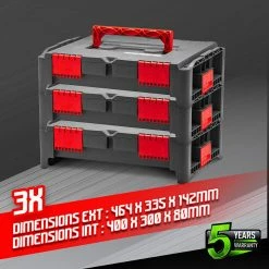 New ⌛ Lot de 3 coffrets empilables BEPS1 - Constructor 💯 -Pas Cher Facom Magasin 5411074204990 3