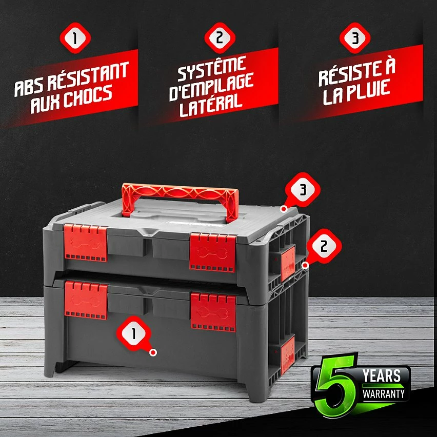 Best Sale ✨ Constructor Lot de 2 coffrets empilables BEPS1 + BEPS2 - Const 🎉 2 Best Sale ✨ Constructor Lot de 2 coffrets empilables BEPS1 + BEPS2 - Const 🎉 – Image 2