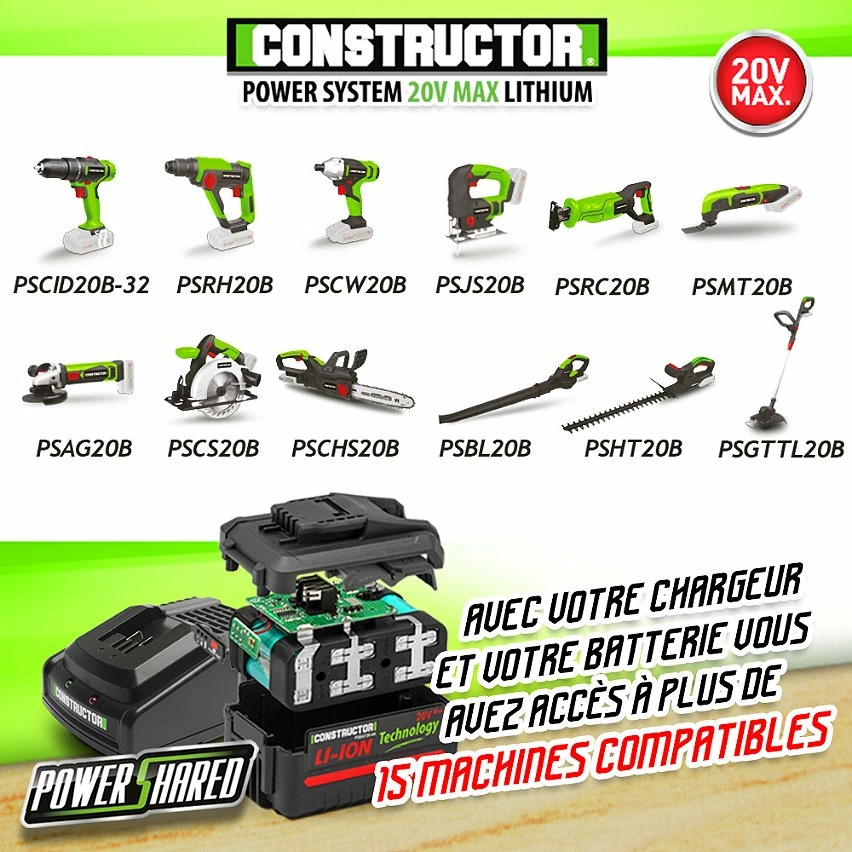 Promo 😀 Scie circulaire max 20V + batterie 4Ah + chargeur - Lame 150mm 18 dents - Constructor 💯 2 Promo 😀 Scie circulaire max 20V + batterie 4Ah + chargeur - Lame 150mm 18 dents - Constructor 💯 – Image 2