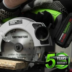 Promo 😀 Scie circulaire max 20V + batterie 4Ah + chargeur - Lame 150mm 18 dents - Constructor 💯 7 Promo 😀 Scie circulaire max 20V + batterie 4Ah + chargeur - Lame 150mm 18 dents - Constructor 💯 -Pas Cher Facom Magasin 5411074206673 4