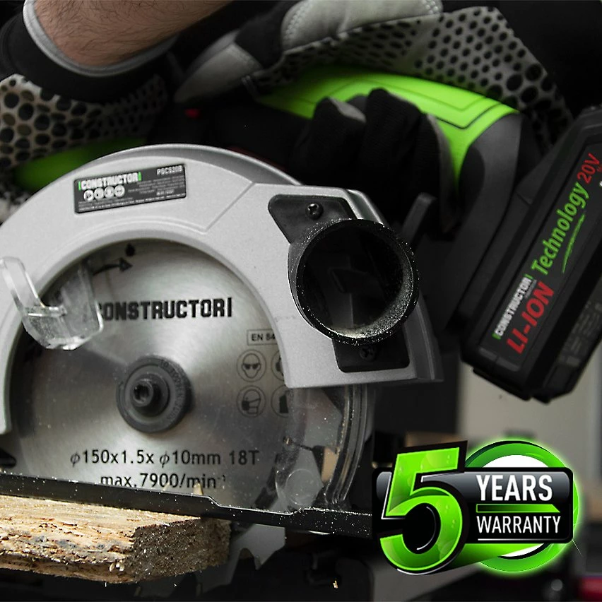 Promo 😀 Scie circulaire max 20V + batterie 4Ah + chargeur - Lame 150mm 18 dents - Constructor 💯 4 Promo 😀 Scie circulaire max 20V + batterie 4Ah + chargeur - Lame 150mm 18 dents - Constructor 💯 – Image 4