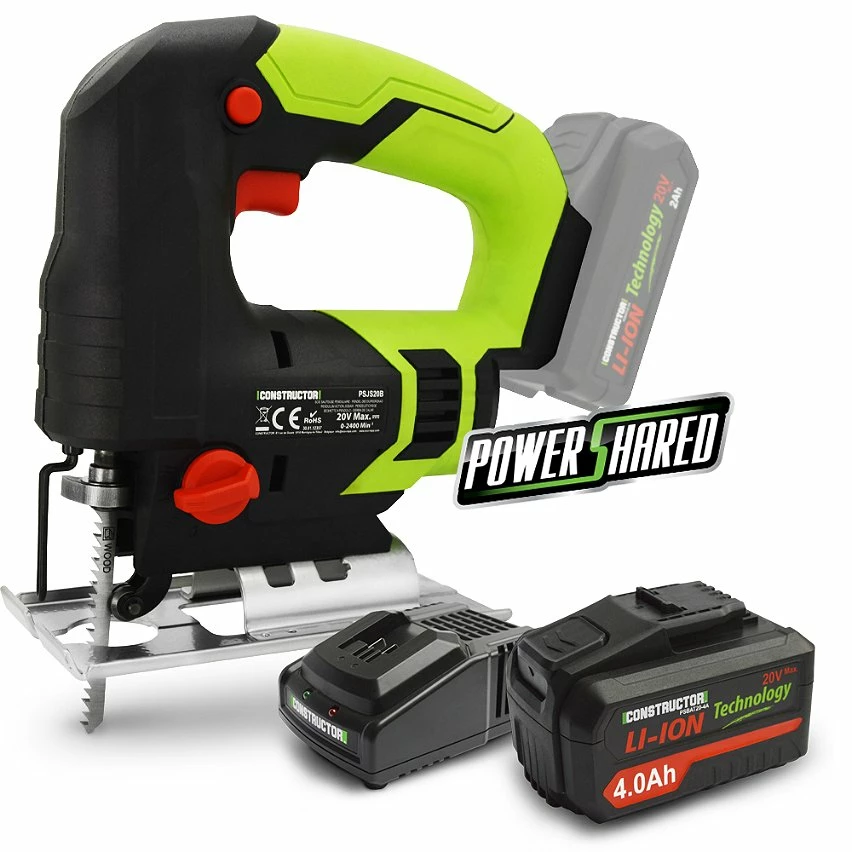 Cheapest 🎉 Scie sauteuse pendulaire max 20V avec batterie 4Ah et chargeur - Constructor 🔥 1 Cheapest 🎉 Scie sauteuse pendulaire max 20V avec batterie 4Ah et chargeur - Constructor 🔥