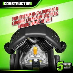 Outlet 🤩 Compresseur à huile 100L bicylindre - 8 bars - 2.2Kw - Constructor 🛒 -Pas Cher Facom Magasin 5411074215316 4