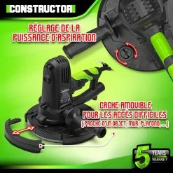 Wholesale 🛒 Ponceuse plâtre 1220W - 225mm avec sac récupérateur et 8 abrasifs - Constructor 🧨 -Pas Cher Facom Magasin 5411074215477 3