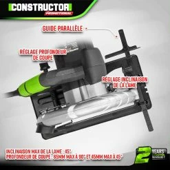 Cheapest ❤️ Scie circulaire 1200W avec lame de 185mm - Constructor PROMOTIONAL 👏 -Pas Cher Facom Magasin 5411074215514 3