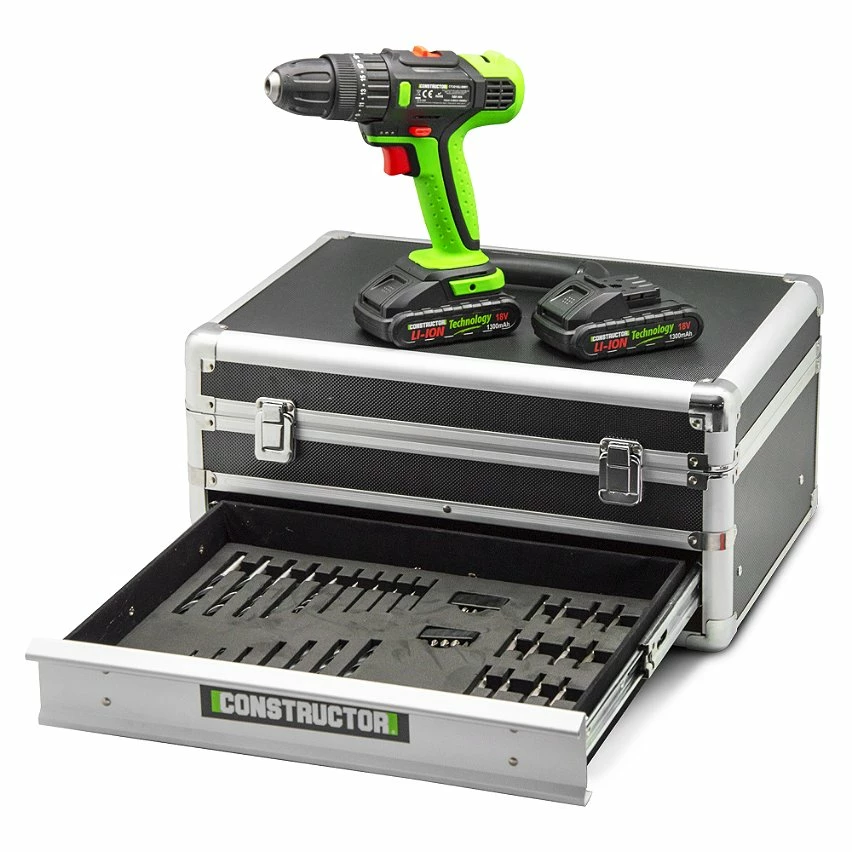 Deals 🥰 Constructor Perceuse visseuse 18V avec percussion -2 batteries ❤️ 1 Deals 🥰 Constructor Perceuse visseuse 18V avec percussion -2 batteries ❤️