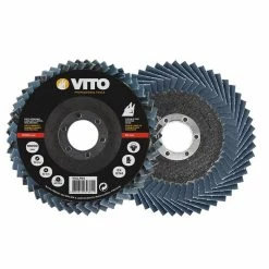 Cheap 💯 Disque à lamelle Diamètre 115 mm Alésage 22 mm - G100 flexible zirconium VITOPOWER 🎉