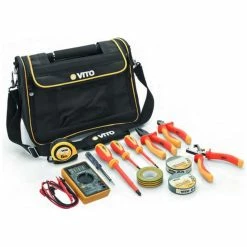 Cheapest 💯 Boite à outils sacoche électricien VITO 12 pièces Poignée acier renforcée Nylon haute Qualité Sac bandoulière 🧨