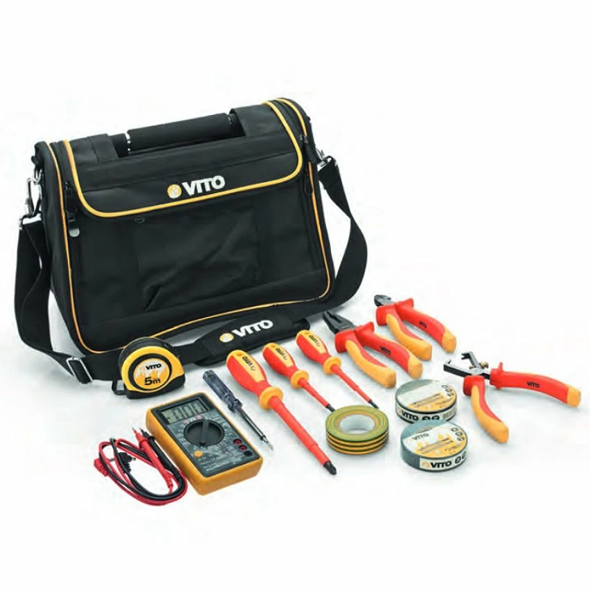 Cheapest 💯 Boite à outils sacoche électricien VITO 12 pièces Poignée acier renforcée Nylon haute Qualité Sac bandoulière 🧨 2 Cheapest 💯 Boite à outils sacoche électricien VITO 12 pièces Poignée acier renforcée Nylon haute Qualité Sac bandoulière 🧨 – Image 2