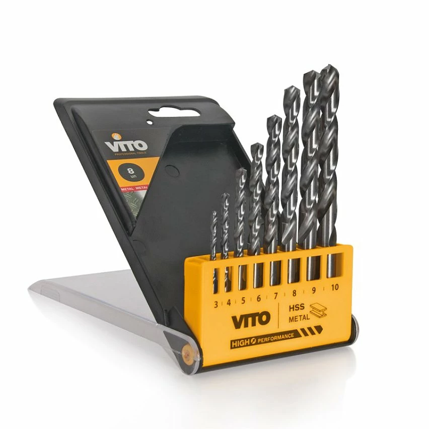 Coupon 👏 Forets COBALT Coffret de 8 pièces Diam 3,4,5,6,7,8,9,10 mm VITOPOWER Acier Cobalt ❤️ 1 Coupon 👏 Forets COBALT Coffret de 8 pièces Diam 3,4,5,6,7,8,9,10 mm VITOPOWER Acier Cobalt ❤️