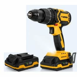 Deals 🎉 Perceuse Visseuse 20V + 2 batteries 2Ah Lithium Brushless VITO Chargeur Coffret accessoires 🛒