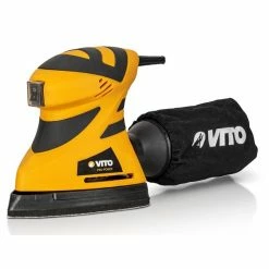 Deals 🔔 Ponceuse 2en1 KIT 180W VITO Multibases Triangle et Carrée Collecteur Poussières + Abrasifs 😀