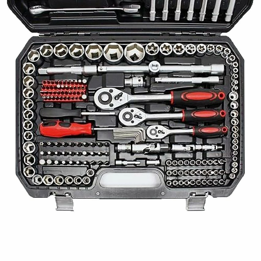 Discount ⭐ Coffret de douilles 1/4", 3/8", 1/2" Mallette multi-outils de 215 pièces Chrome Vanadium HobbyTech 🎁 2 Discount ⭐ Coffret de douilles 1/4", 3/8", 1/2" Mallette multi-outils de 215 pièces Chrome Vanadium HobbyTech 🎁 – Image 2