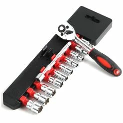 Cheapest 😍 Cliquet 3/8" et douilles 6 pans Chrome Vanadium Lot de 12 pièces HobbyTech ✨