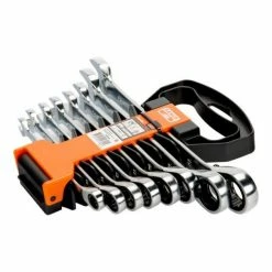 Best Sale ✔️ BAHCO - Jeu de clés mixtes à cliquet métriques - 8 pcs/support en plastique ⌛