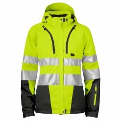 Coupon 🔥 Projob 6424 PARKA HV SOFTSHELL DOUBLEE FEMME - EN ISO 20471 CLASSE 3/2 😍