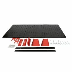 Best deal ⭐ Sans marque Panneau porte-outils 120x60cm 3 Paroie perforée 17 Supports Crochets 😀