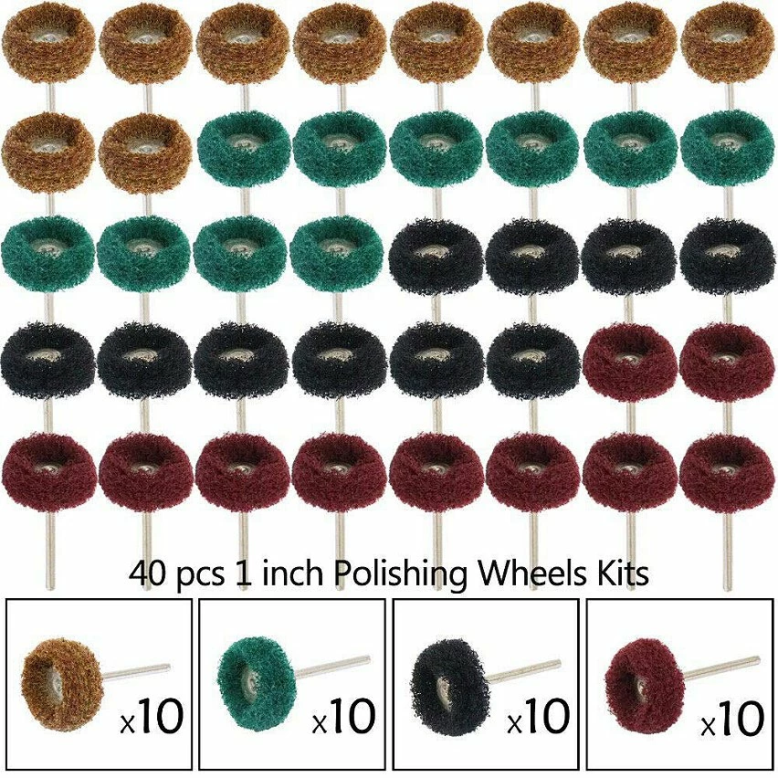 Best Sale 🤩 Tophomer 40pcs 1"25mm Roue de polissage pour Dremel rotatif pour le polissage de matériaux métalliques et non métalliques le nettoyage ⭐ 2 Best Sale 🤩 Tophomer 40pcs 1"25mm Roue de polissage pour Dremel rotatif pour le polissage de matériaux métalliques et non métalliques le nettoyage ⭐ – Image 2
