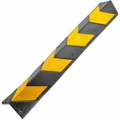 Flash Sale ✔️ PrimeMatik Protecteur en caoutchouc réfléchissant de 80 cm pour les coins en noir et jaune 🔔
