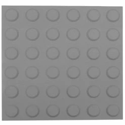 Hot Sale 😀 PrimeMatik Pavé revêtement de sol tactile pour personnes aveugles 30x30cm avec cercles d'arrêt gris 10-pack 💯