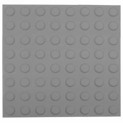 Cheap 🧨 PrimeMatik Pavé revêtement de sol tactile pour personnes aveugles 40x40cm avec cercles d'arrêt gris 10-pack 😍