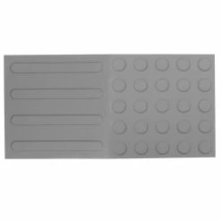 Flash Sale 🔔 PrimeMatik Pavé revêtement de sol tactile pour personnes aveugles 40x40cm avec lignes d'avance gris 10-pack 😉 -Pas Cher Facom Magasin 8434852046381 4 2