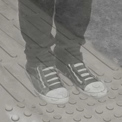 Flash Sale 🔔 PrimeMatik Pavé revêtement de sol tactile pour personnes aveugles 40x40cm avec lignes d'avance gris 10-pack 😉 -Pas Cher Facom Magasin 8434852046381 5 2