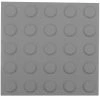 Outlet 😍 PrimeMatik Pavé revêtement de sol tactile pour personnes aveugles 25x25cm avec cercles d'arrêt gris 10-pack ✔️