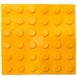 Cheap ❤️ PrimeMatik Pavé revêtement de sol tactile pour personnes aveugles 30x30cm avec cercles arrêt jaune 10-pack 🧨