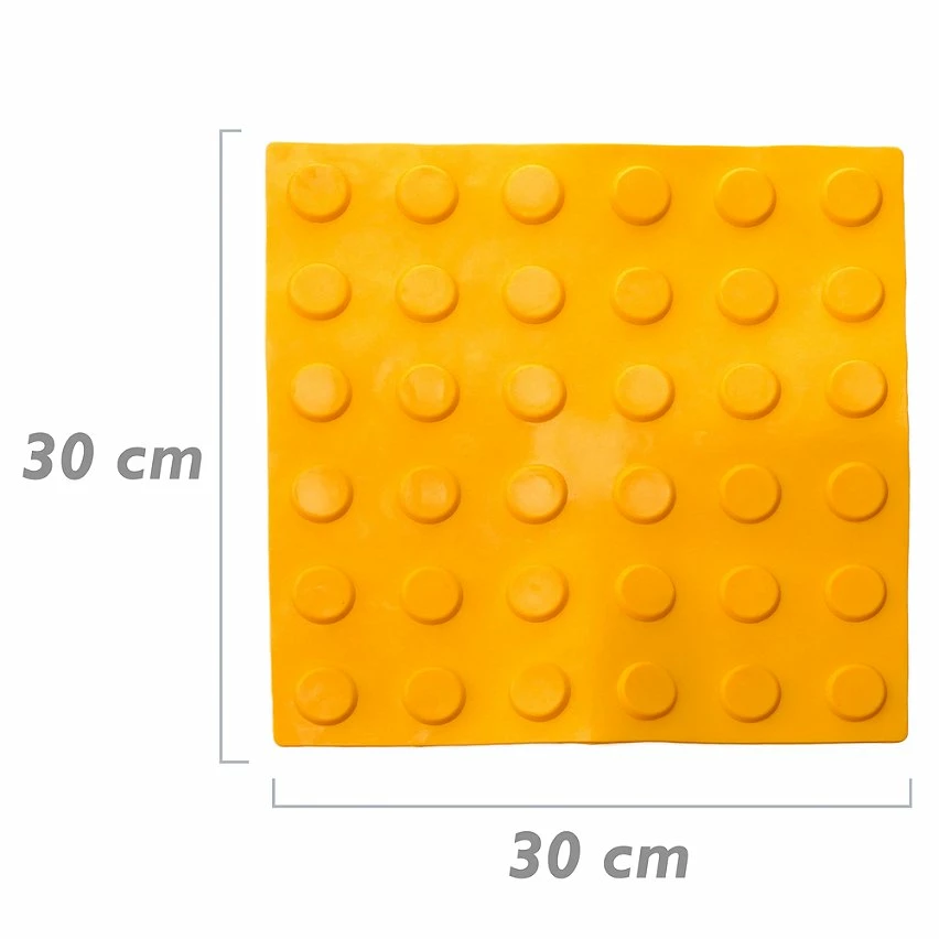 Cheap ❤️ PrimeMatik Pavé revêtement de sol tactile pour personnes aveugles 30x30cm avec cercles arrêt jaune 10-pack 🧨 2 Cheap ❤️ PrimeMatik Pavé revêtement de sol tactile pour personnes aveugles 30x30cm avec cercles arrêt jaune 10-pack 🧨 – Image 2