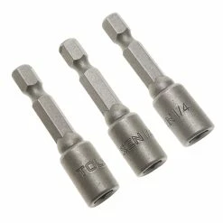 Buy 👏 BeMatik Adaptateur hexagonale écrou pilote embout 3 pièce de 1/4" mm x 48 mm 1/4 hex par Tolsen 💯