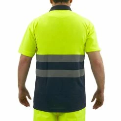 Budget 🎁 PrimeMatik Chemise polo manche courte avec réflexion jaune bleu pour la sécurité d'emploi taille L 👏 -Pas Cher Facom Magasin 8434852085557 3